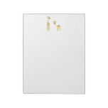 Adult and Baby Giraffe. Cartoon Memo Pads
