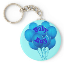Adult Baby Boy Balloons Keychains