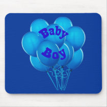 Adult Baby Boy Balloons Mouse Mats