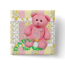 Adult Baby Pastel Bear and Bottle buttons by uniqueandkinky Adult Baby Pastel Bear and Bottle buttons