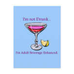 Adult Beverage Enhanced Postcards