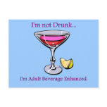 Adult Beverage Enhanced Postcard