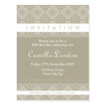 ADULT BIRTHDAY INVITATION :: ornately patterned L2 Post Cards