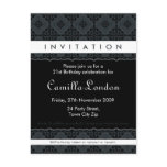 ADULT BIRTHDAY INVITATION :: ornately patterned L3 Post Cards
