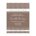 ADULT BIRTHDAY INVITATION :: ornately patterned P6 Post Card