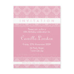 ADULT BIRTHDAY INVITATION :: ornately patterned P8 Post Cards