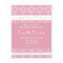ADULT BIRTHDAY INVITATION :: ornately patterned P8 postcards by edgeplus ADULT BIRTHDAY INVITATION :: ornately patterned P8 postcards