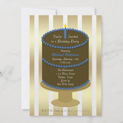 Adult Birthday Party Invitations on Elegant Adult Birthday Party Invitation Features A Chocolate Birthday