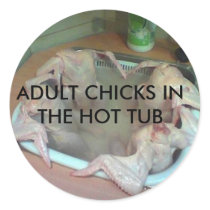 ADULT CHICKS IN THE HOT TUB stickers