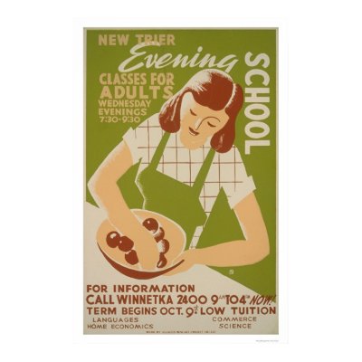 Adult Classes Winnetka 1941 WPA Poster by lc_wpa