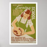 Adult Classes Winnetka 1941 WPA Poster