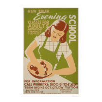 Adult Classes Winnetka 1941 WPA posters by lc_wpa Adult Classes Winnetka 1941 WPA posters