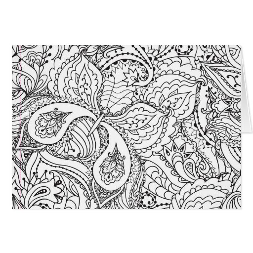 Adult Coloring Butterfly Greeting Card DIY | Zazzle