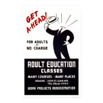 Adult Education Classes 1938 WPA posters