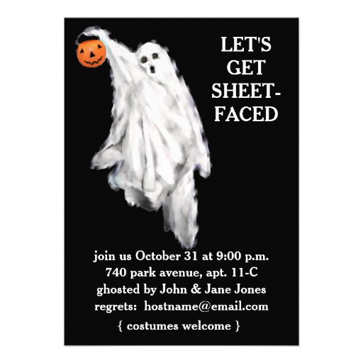 Adult Halloween Party Invitations (front side)