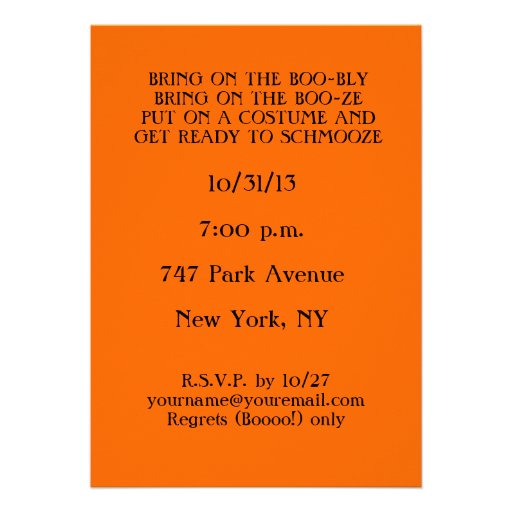 Adult Halloween Party Invitations