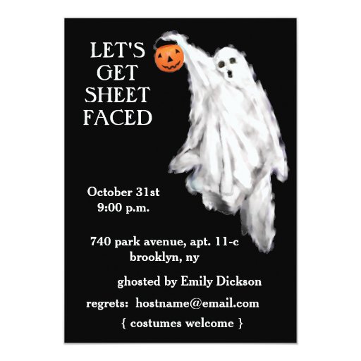 Adult Halloween Party Invitations (front side)