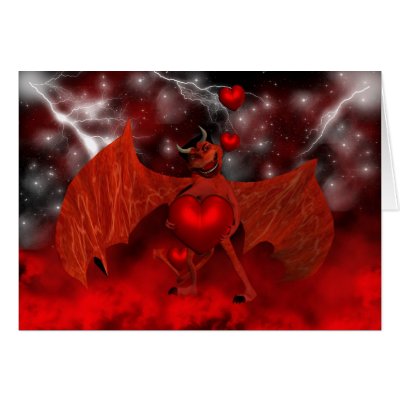 Adult Valentine, Horney, Sexy, Devil Greeting Cards by moonlake