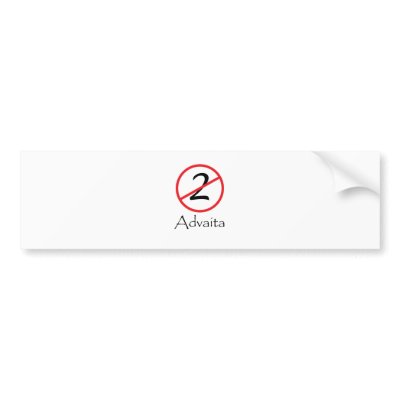 Advaita - Not Two Bumper Sticker by AdvaitaZen