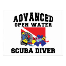 Advanced Open Water SCUBA Diver Postcard