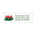 Advent Candle Wreath Custom Return Address Label