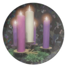 Advent Candles Party Plate