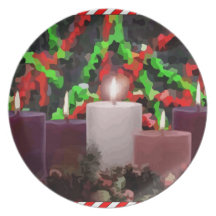 Advent Candles Party Plate