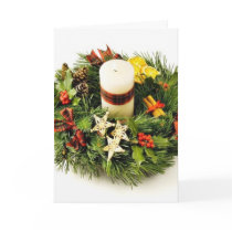 Advent Wreath On White Background cards