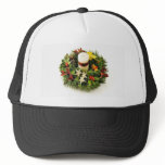 Advent Wreath On White Background Mesh Hat