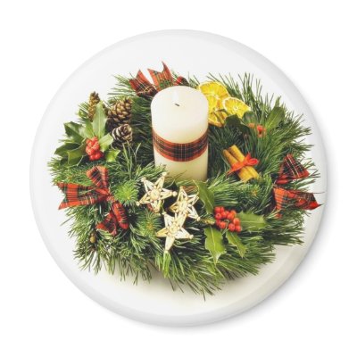 Advent Wreath On White Background Refrigerator Magnets by lifesphere
