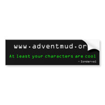 adventmud.org - Slogan Contest Winner bumper stickers