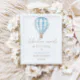 Adventure Awaits Blue Hot Air Balloon Baby Shower Poster Zazzle