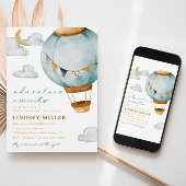 Adventure Awaits Hot Air Balloon Invitation Zazzle