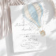 Adventure Begins Blue Hot Air Balloon Baby Shower Invitation Zazzle