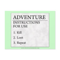 Adventure Instructions Postcards