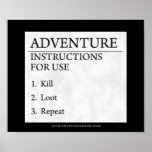 Adventure Instructions Poster