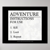 Adventure Instructions Poster