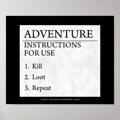 Adventure Instructions Poster by thefrozenduck