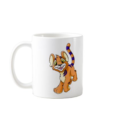 Adventurous orange Kougra Mug by neopets