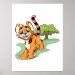 Adventurous orange Kougra on Mystery Island Print
