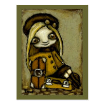 Adventurous Wendy - travelling companion elf Postcard