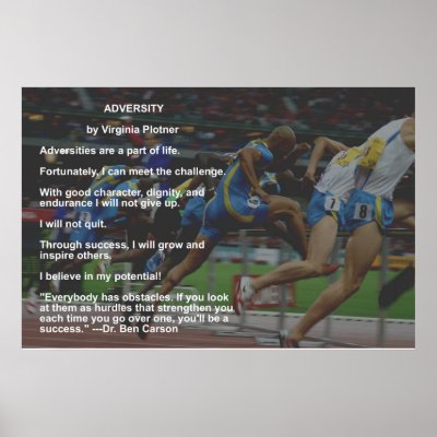 Adversity poster with quote by Dr. Ben Carson by gin1222