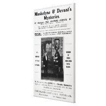 Advertisement for Maskelyne & Devant's Mysteries Stretched Canvas Prints