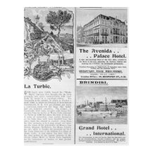 Advertisements for La Turbie Restaurant, Post Card