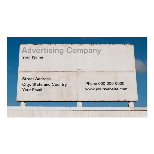 Advertising Company Business Card (front side)