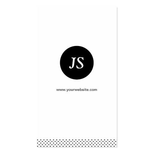Advertising Manager - Clean Black White Business Cards (back side)