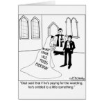Advertising on a Wedding Gown Card