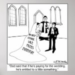 Advertising on a Wedding Gown Print
