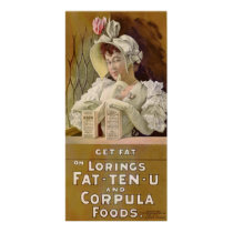 Advertising Poster for Get Fat Food Tablets posters