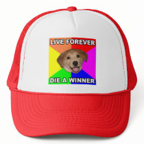 Advice Dog Live Forever Mesh Hats
